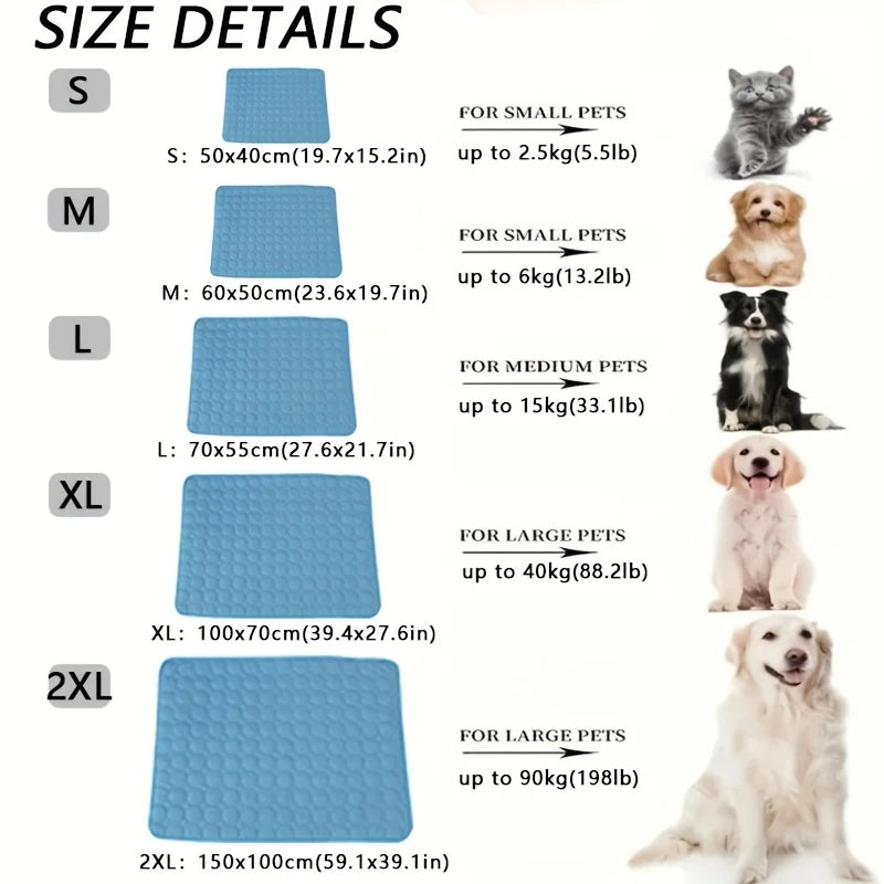Alfombrilla Refrescante para Mascotas, Cama Fría para Perros y Gatos.