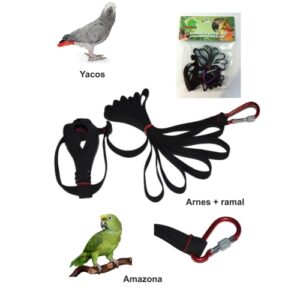 Arnes para Yacos y Amazonas. Negro