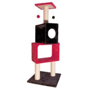 Rascador Rojo y Negro 50x50x124 cm.