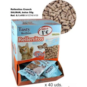 Rellenito Crunch Cat Salmon Bolsa 50 gr. C/40 Bolsas