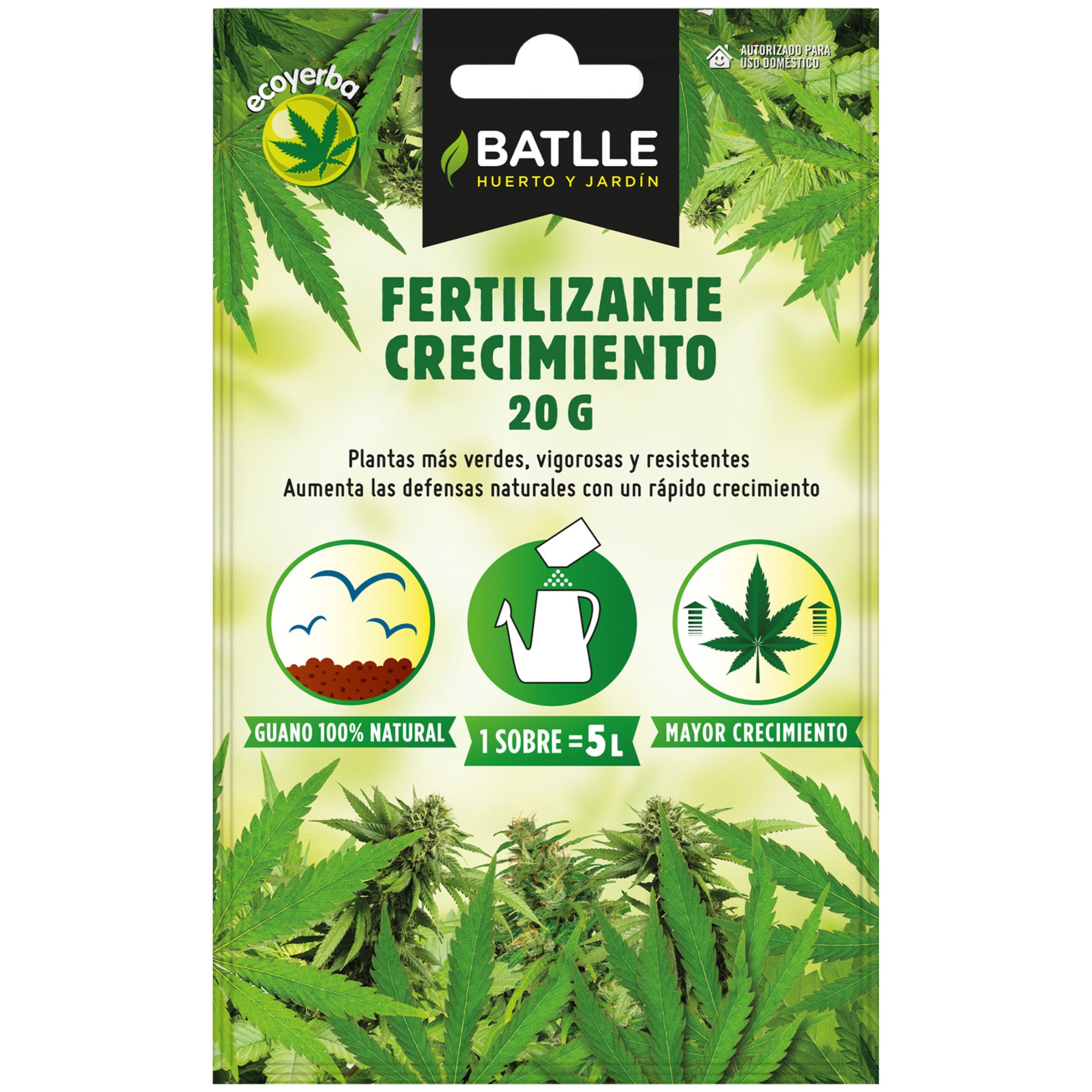 Fert.ecoyerba Crecim.sobre P/5 Lts.