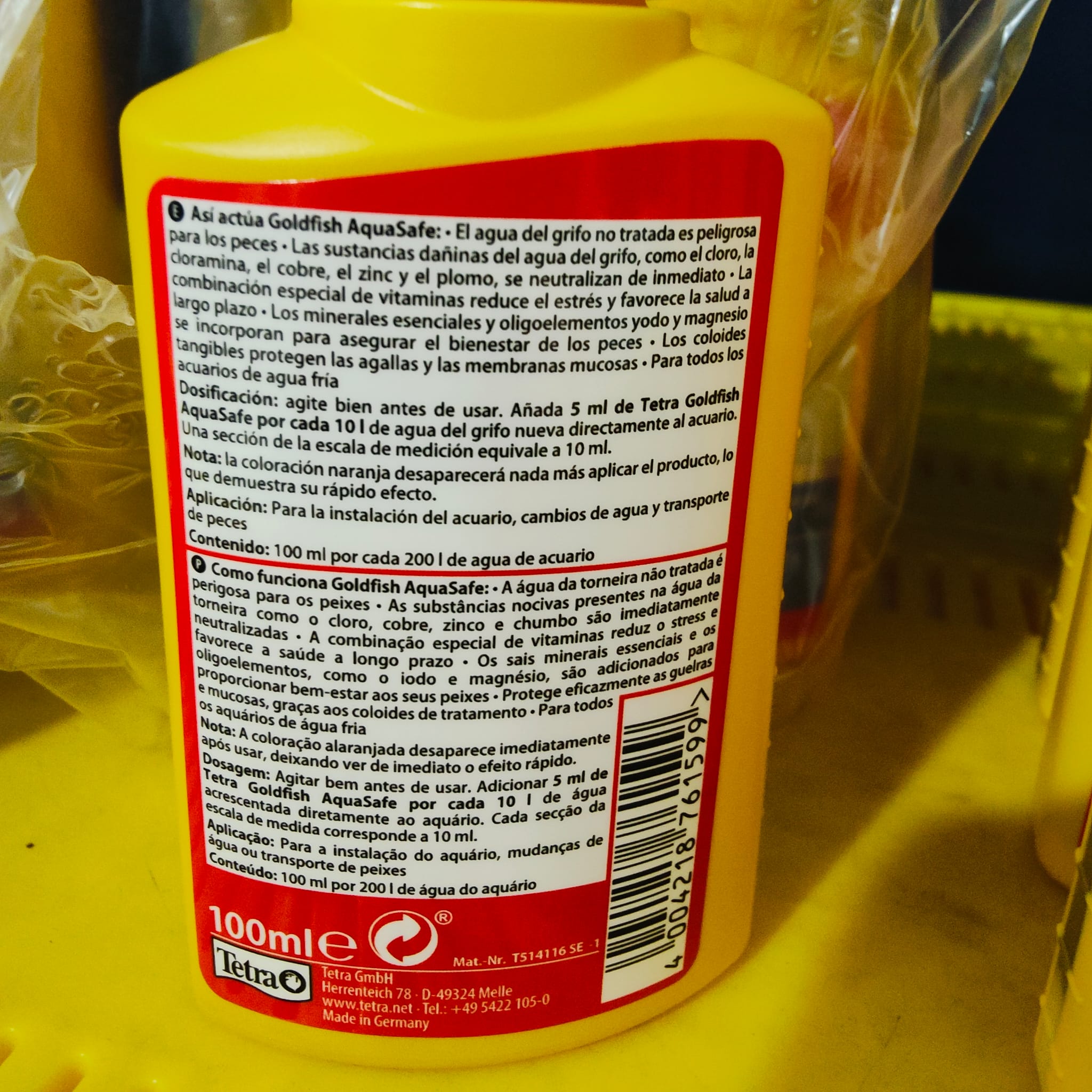 Tetra Goldfish Aquasafe 100 Ml. - Image 2