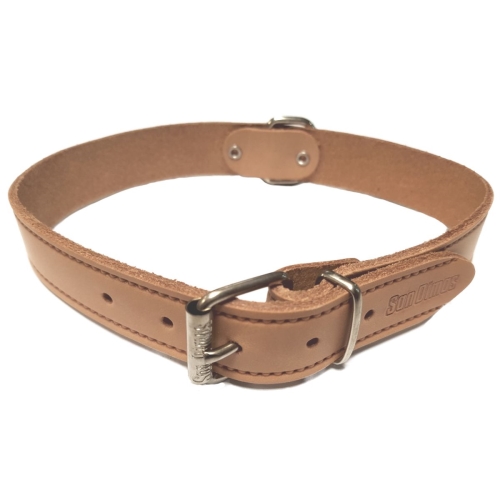 Collar Cuero Liso para Perros San Dimas
