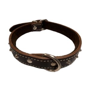 Collar Cuero con Adornos de Pinchos