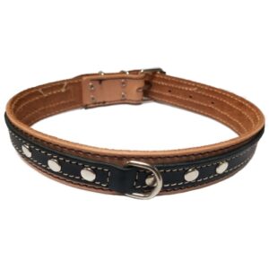 Collar Cuero Doble 30x650 Natural/negro