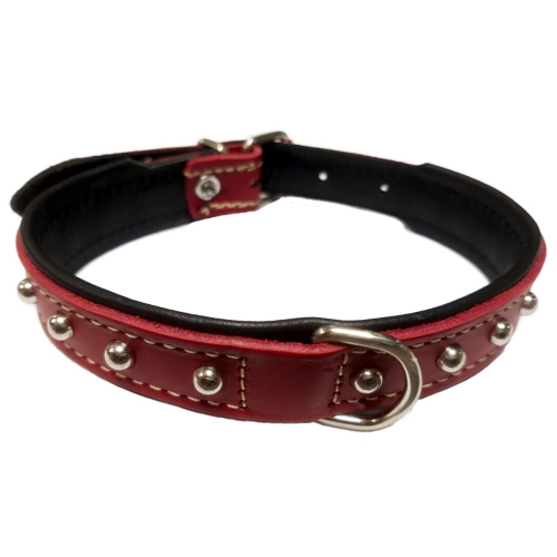 Collar Cuero con Adornos Esfericos San Dimas