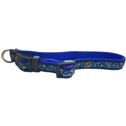 Collar Nylon Bull Dog Huesos para Perros
