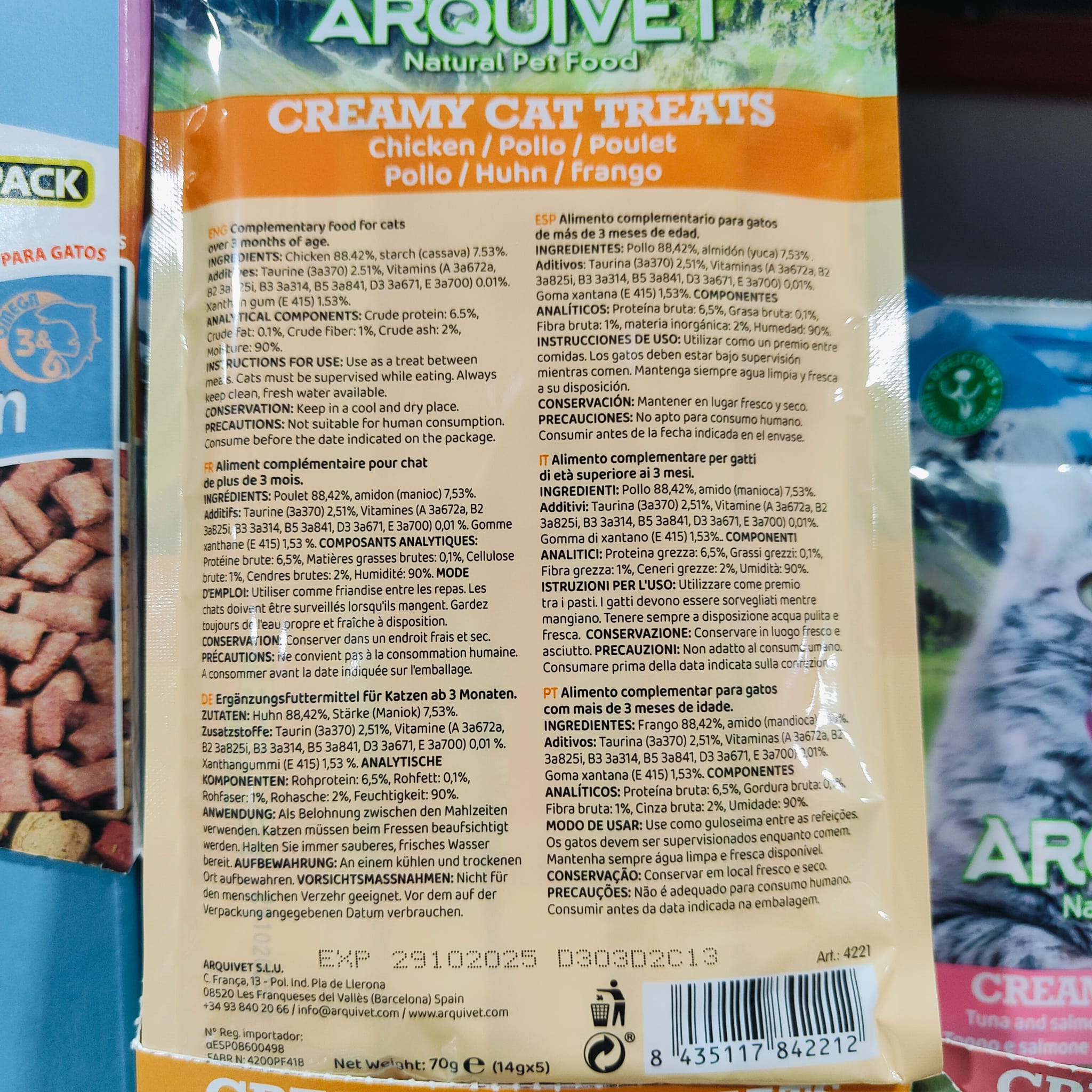 Snack Cremoso de pollo (bolsa 5 sobres de 14 g) - Imagen 3