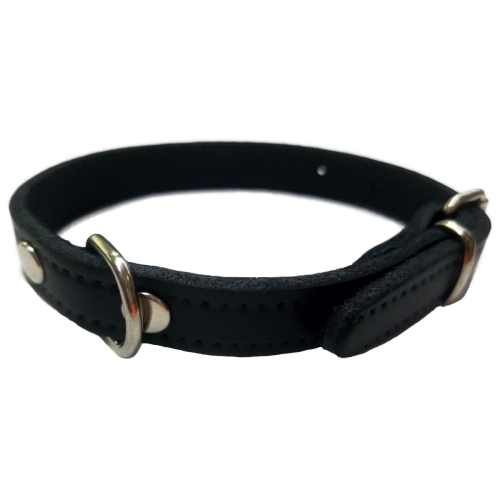 Collar Cuero Liso para Perros Vmd