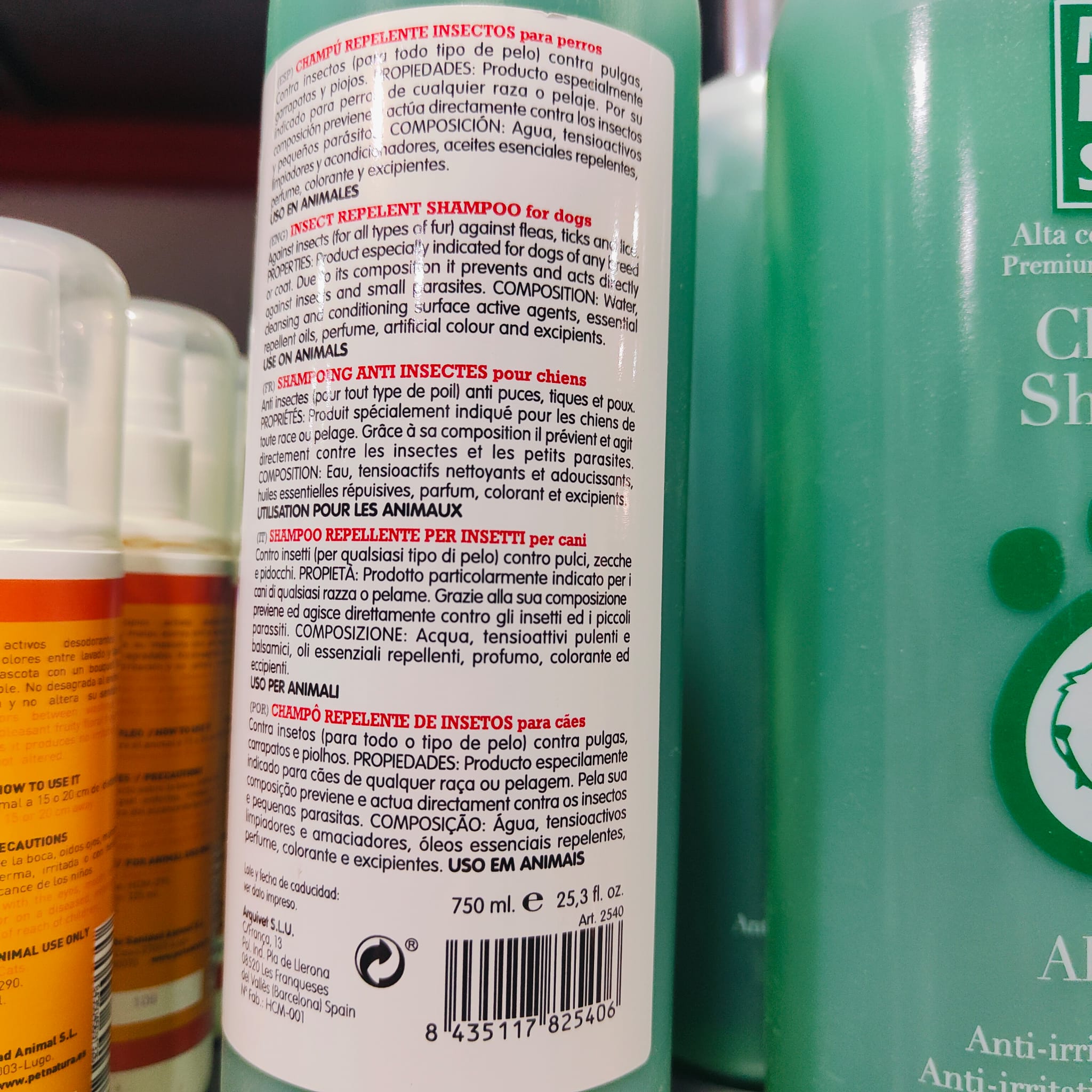 Champu Antiparasitario Repelente 750 ml.Arquivet - Imagen 2