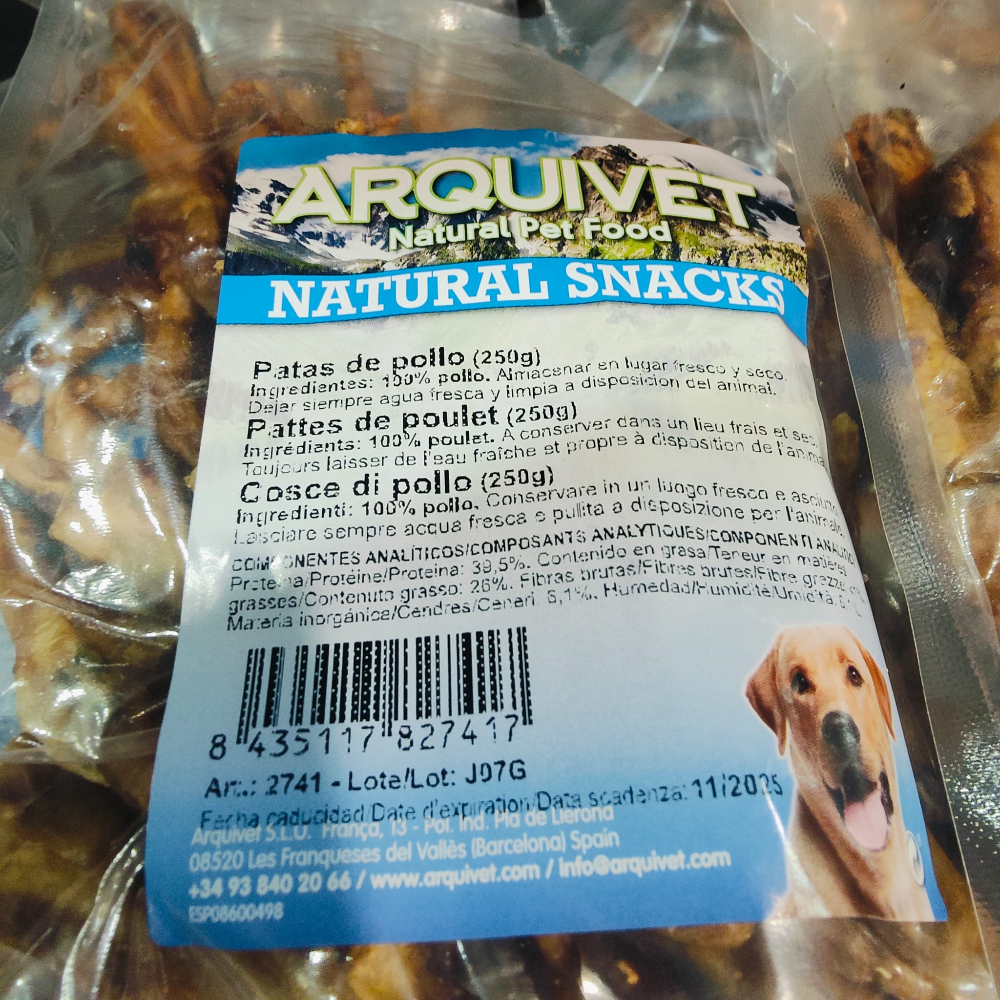 Patas de Pollo Naturales 250 gr.Arquivet - Imagen 3