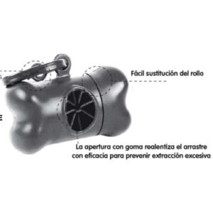 Dispensador Bolsas Higienico 20uds.bone