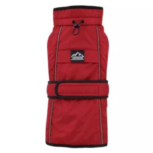 Impermeable con Forro Polar Rojo sin Patas 25 cm
