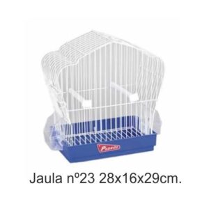 Jaula Pajaro 23 Blanca 28x16x29 cm.