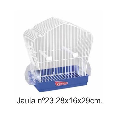 Jaula Pajaro 23 Blanca 28x16x29 cm.