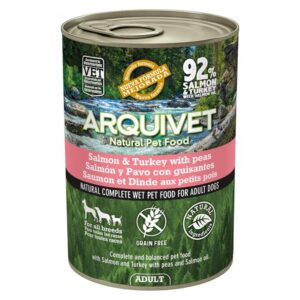 Lata Salmon y Pavo con Guisantes 400 gr.