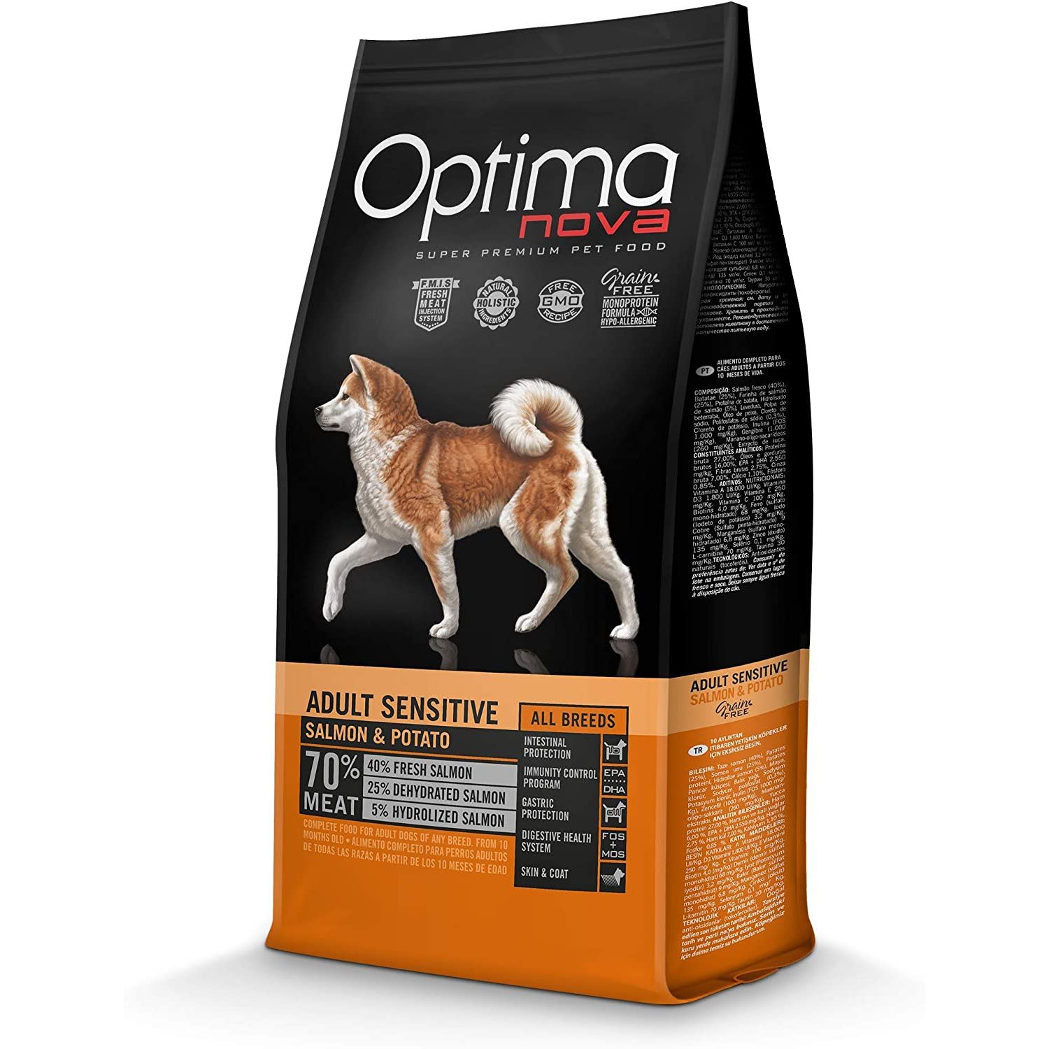 Pienso Optima Nova Adult Sensitive Salmon Grain Free