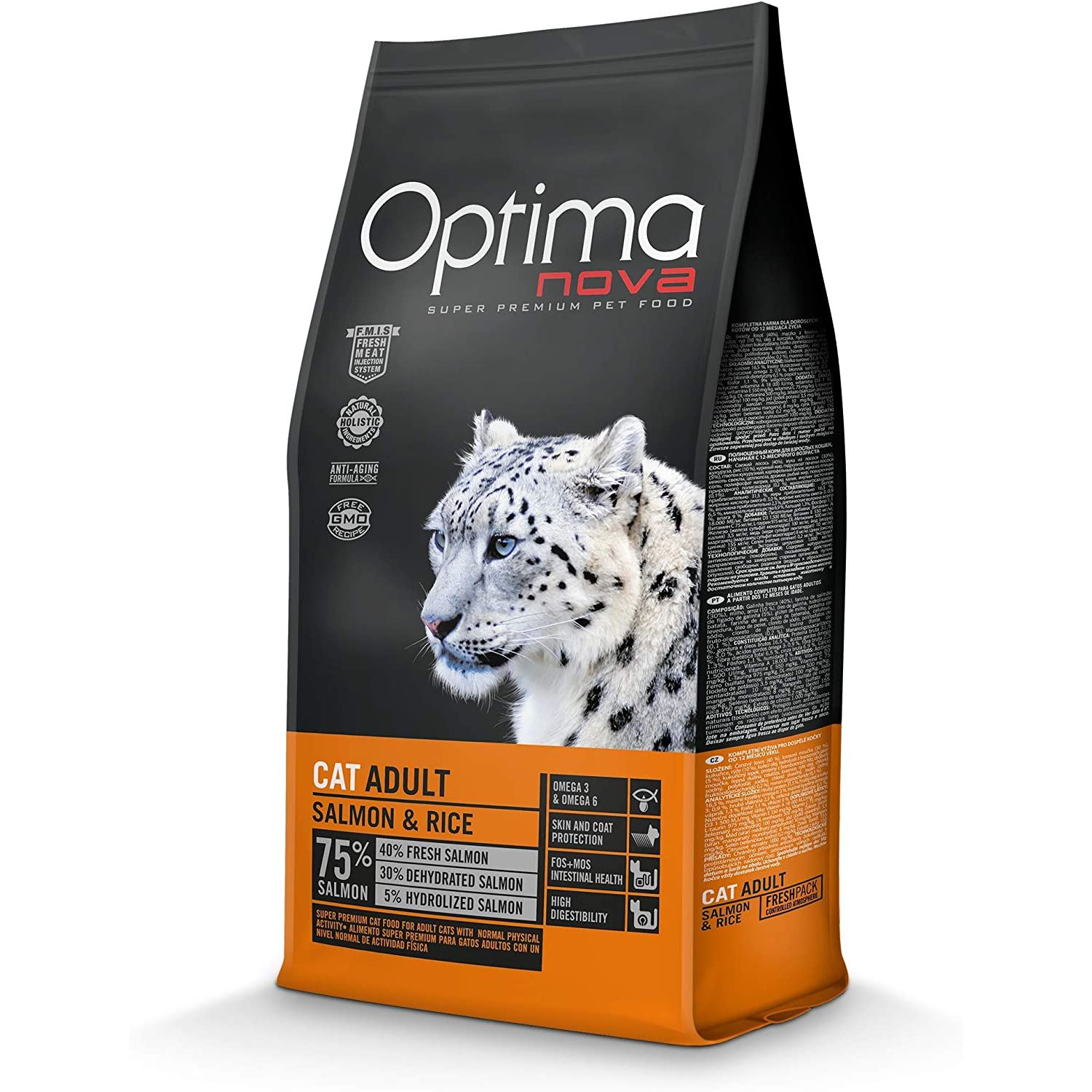 Pienso Optima Nova Gato Adulto Salmon y Arroz