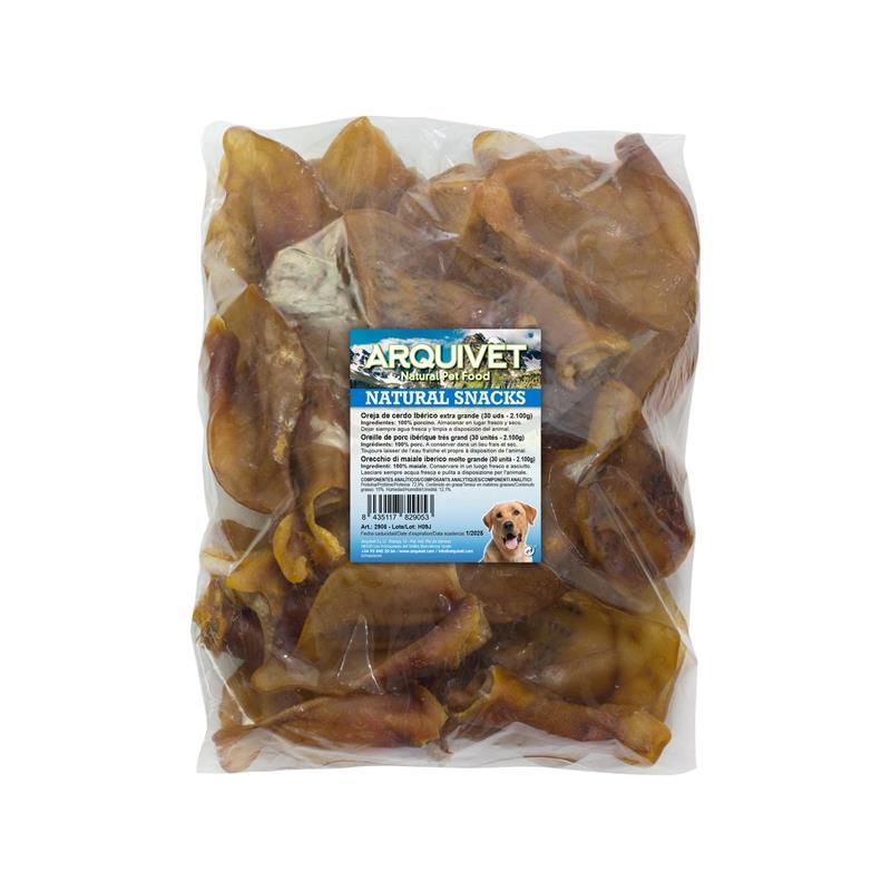 Orejas de Cerdo Iberico X-Large +60 gr. Bolsa 30 Uds.