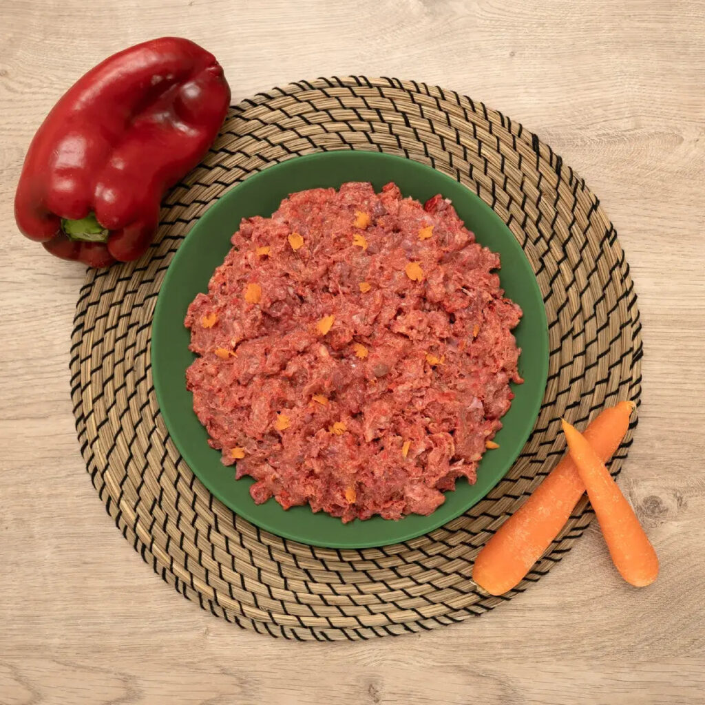 Menú BARF de pollo y vaca