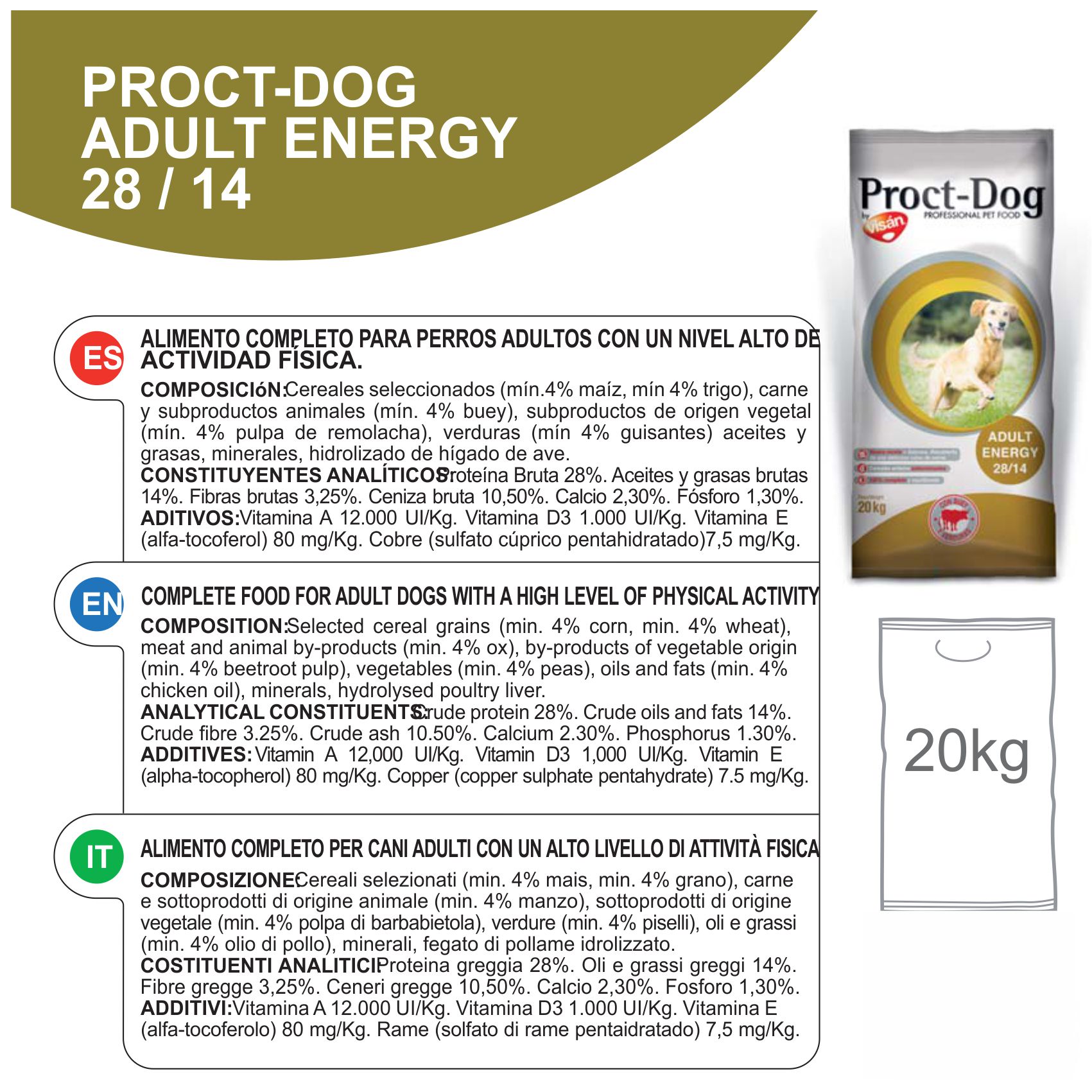 Proct-dog Adult Energy 20 Kg. - Image 2