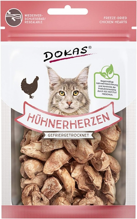 Dokas Gato - Corazones Pollo Liofilizados