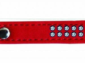 Collar Polipiel Brillantes - Rojo