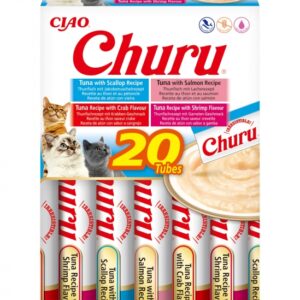 Churu Gato Caja Variedades 20 Sticks - Variedades de Atun con Marisco