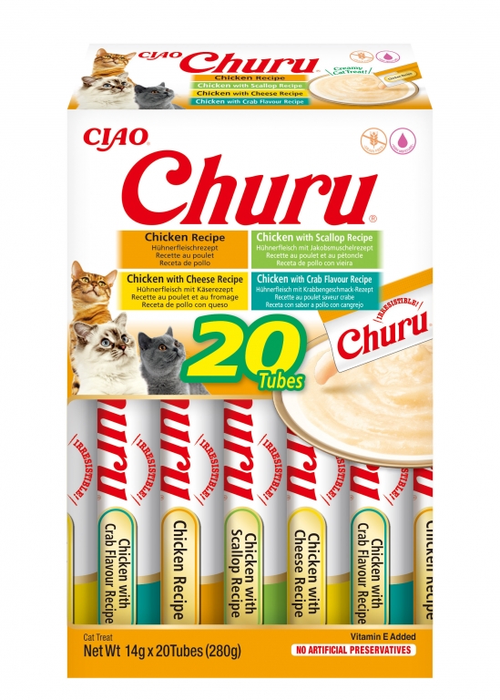 Churu Gato Caja Variedades 20 Sticks - Variedades de Pollo
