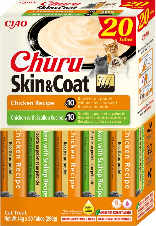 Churu Gato Caja Variedades 20 Sticks - Skin&coat Pollo