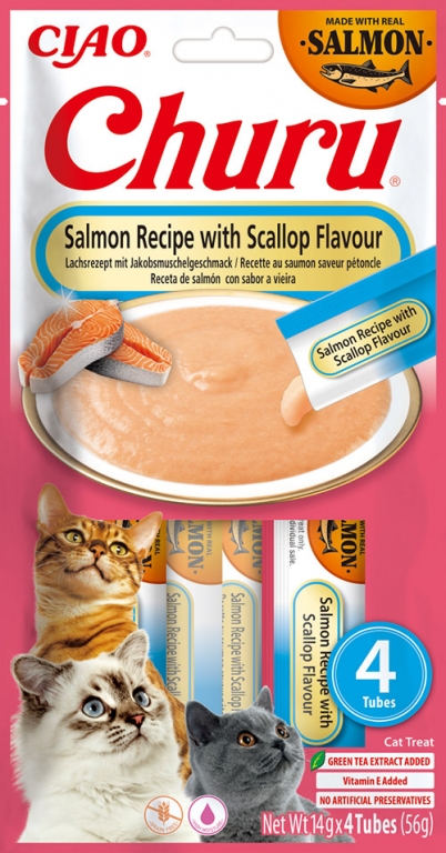 Churu Gato - Salmón con Vieira
