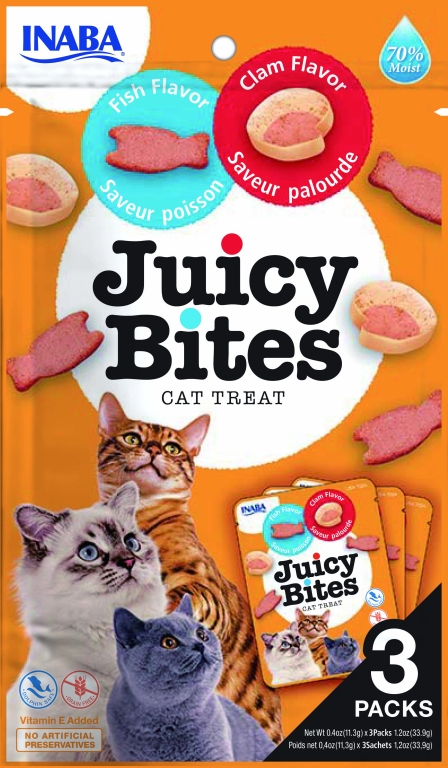 Churu Gato Juicy Bites - Pescado y Almeja