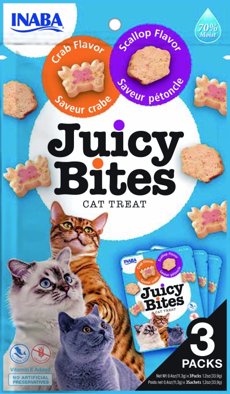 Churu Gato Juicy Bites - Vieira y Cangrejo
