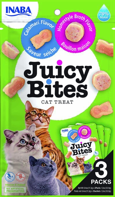 Churu Gato Juicy Bites - Calamar y Caldo Casero