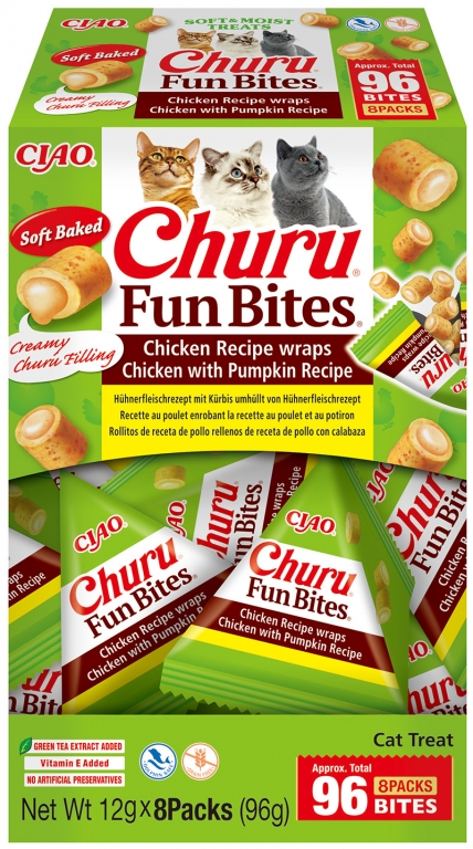 Churu Gato Fun Bites - Pollo con Calabaza