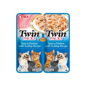 Churu Gato Twin Packs - Atún y Pollo en Caldo de Vieira