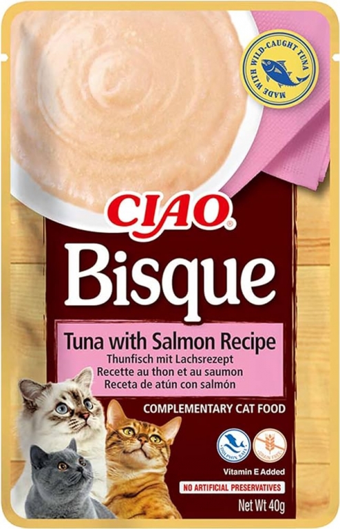 Churu Gato Bisque - Atún con Salmón