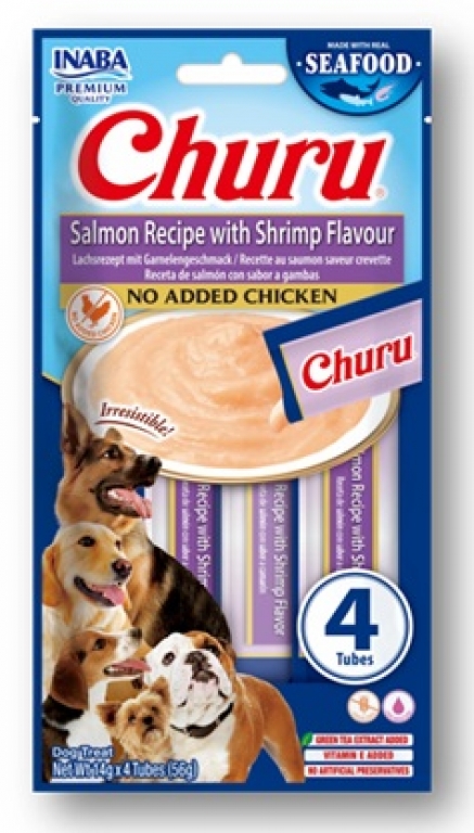 Churu Perro - Receta de Salmón con Sabor Camarones
