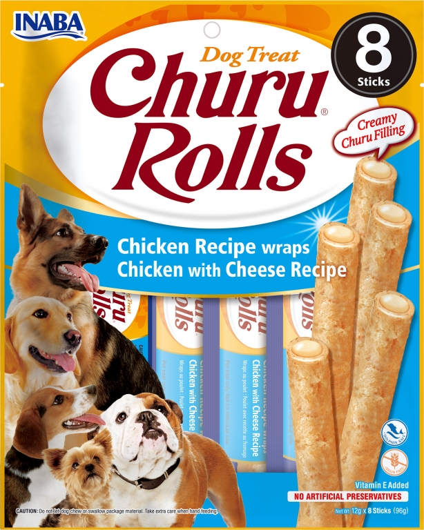 Churu Perro Rolls - Pollo con Queso