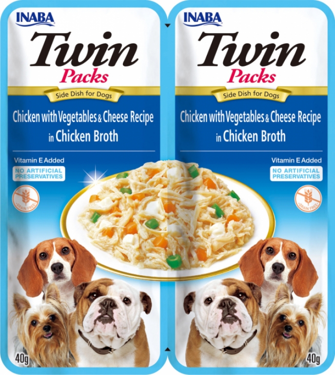 Churu Perro Twin Packs - Pollo con Guiso de Verduras y Queso en Caldo de Pollo