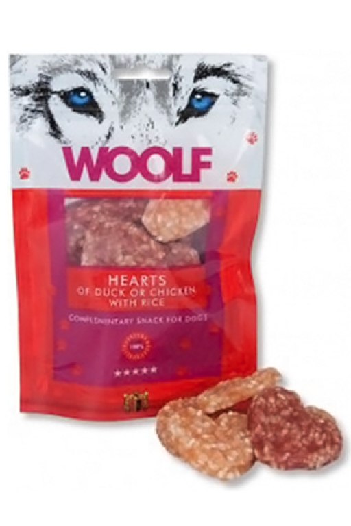Snacks Woolf - Corazones de Pato y Pollo