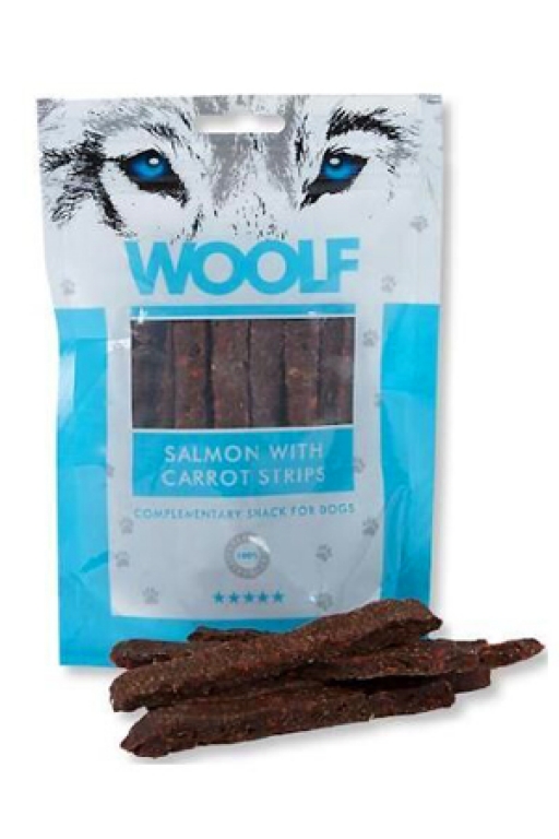 Snacks Woolf - Tiras de Salmón con Zanahoria