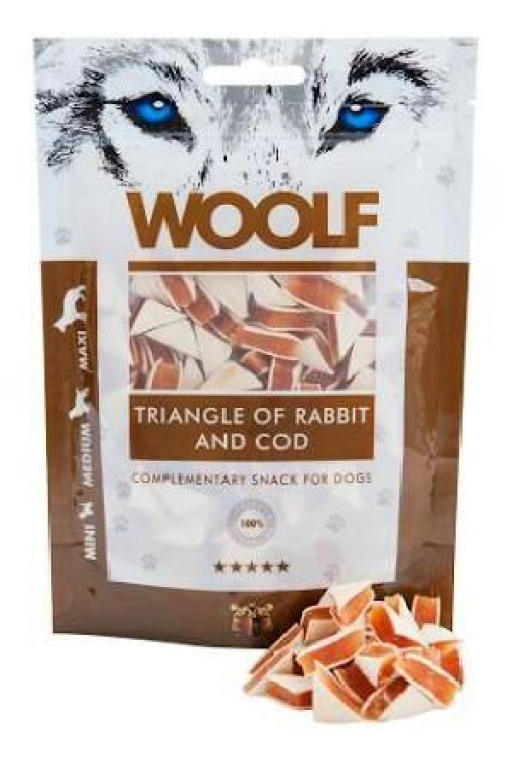 Snacks Woolf - Triángulos de Conejo y Bacalao