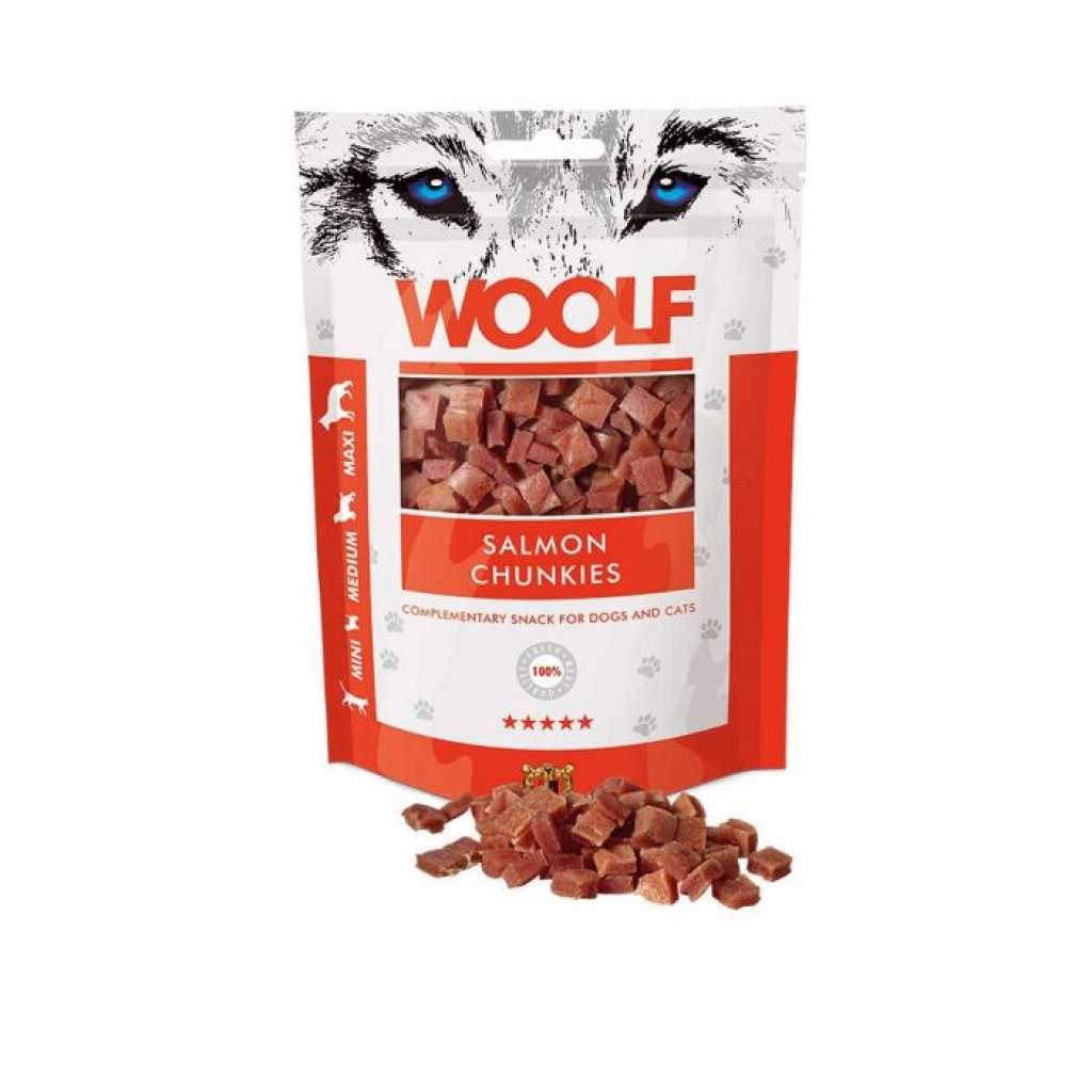 Snacks Woolf - Dados de Salmón