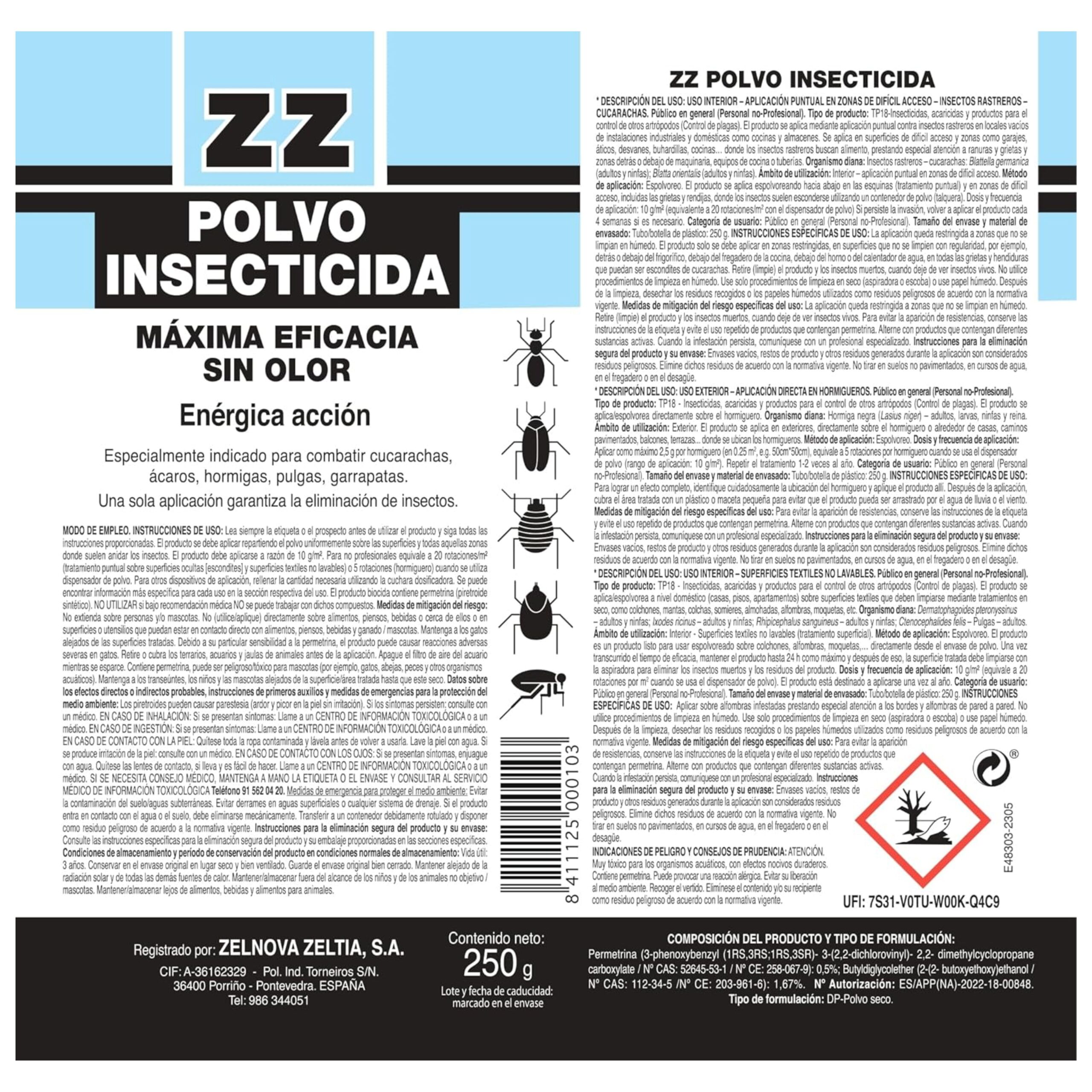 Zz Polvo Reforzado 250 Gr. - Imagen 2