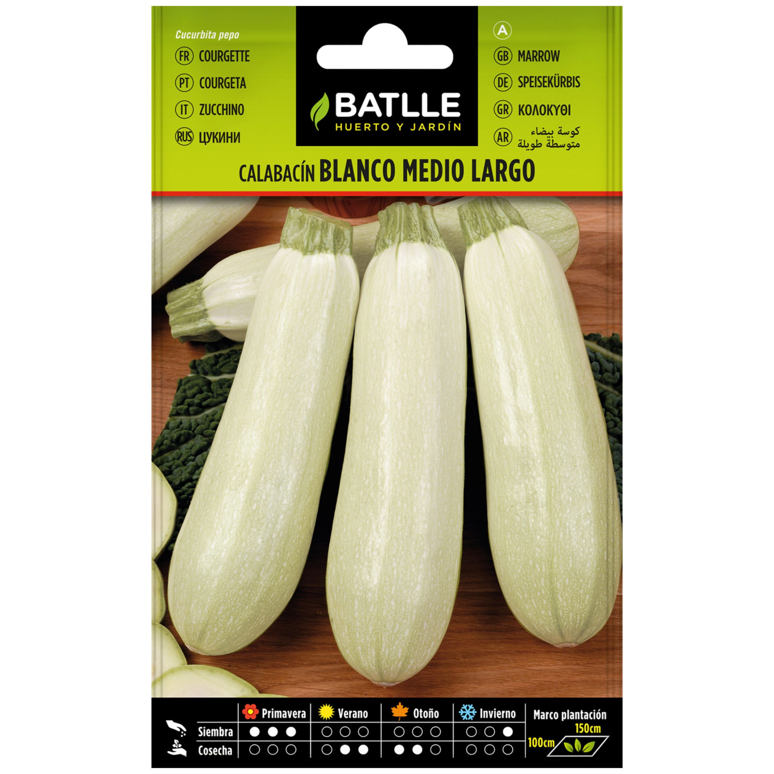 Calabacin Blanco Medio Largo Bolsa