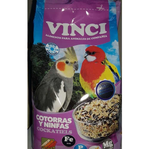 Ninfas y Cotorras Vinci. 1 Kg.