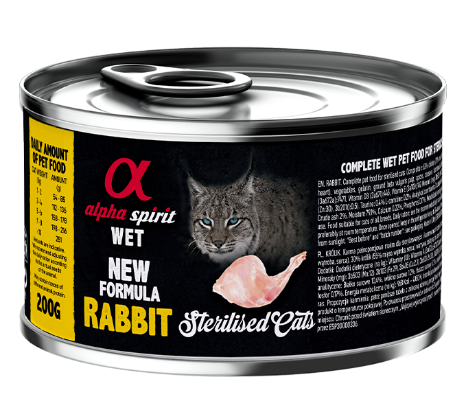 Patê de Coelho para Gatos Esterilizados