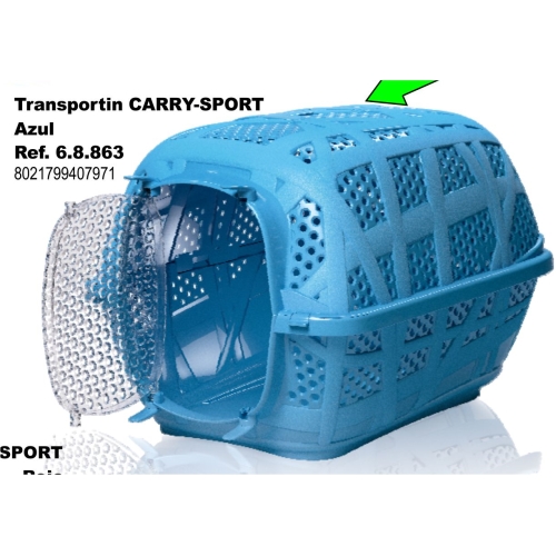 Transportin Perro Carry-sport.azul 48,5x34x32 cm.