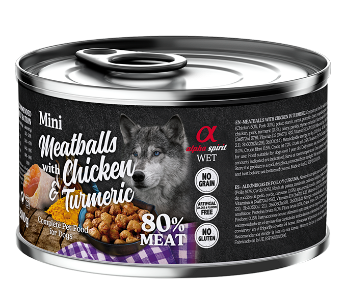 Albóndigas de Pollo y Cúrcuma para Perros